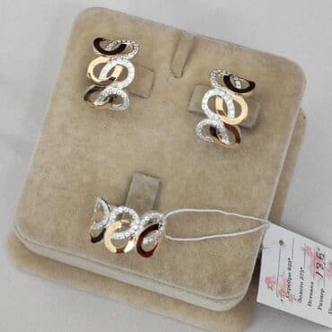 эксклюзивные свадебные пригласительные: Набор украшений, Проба 925, Женские, Новый — 2