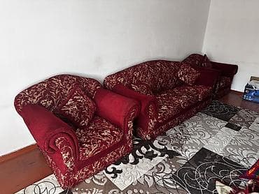 диван для кухни бишкек: Комплект мягкой мебели, цвет - Красный — 1
