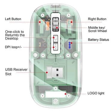 acer swift x: Прозрачная мышка Мышка для ноутбука Блютуз мышка Беспроводная мышка — 7