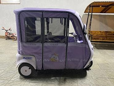зимние обувь: Электрический трёхколёсный мини‑транспорт (рикша/трицикл) в фиолетовом — 5
