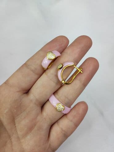 свадебные платья от производителя: Серебряный Комплект Керамика ввиде Сердечко Серебро 925/ пробы Италия — 4