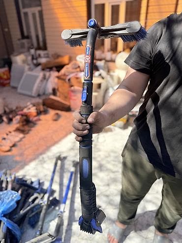 ручку: Щетка-скребок для уборки снега Polar Vortex с телескопической ручкой — 3