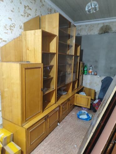 Гарнитур для зала, Шкаф, Дерево, Самовывоз, цвет - Желтый