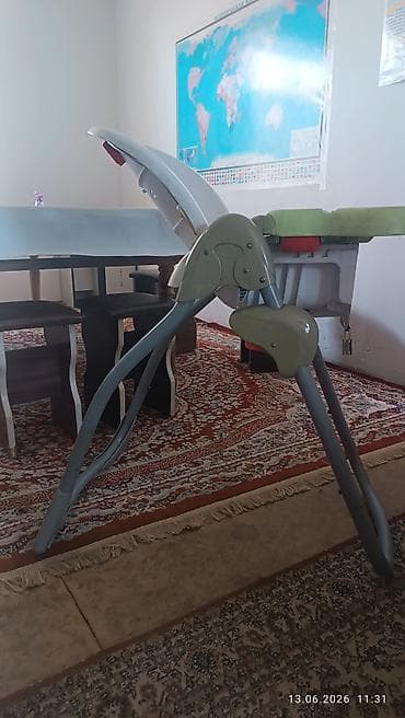 foldable table: Стульчик для кормления, Другой бренд, Пластик, Другой вид, цвет - Белый — 3