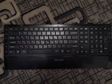 Клавиатура, Delux, Механическая, Проводное подключение, Размер: 100%