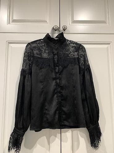 Жеке буюмдар: Блузка, Кече, Атлас, Solid print, Тунук модель — 1