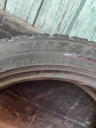 honda fit 2000: Шины 225 / 45 / R 18, Зима, Б/у, Пара, Легковые, Bridgestone — 5