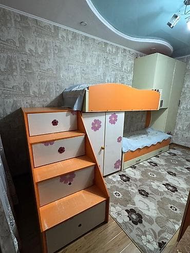 жёлтый домик: Детский модульный гарнитур с двухъярусной кроватью и системой — 3