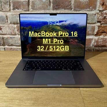 macbook 16: Ноутбук, Apple, 32 ГБ ОЗУ, Apple M1 Pro, 16 ", Для работы, учебы — 1