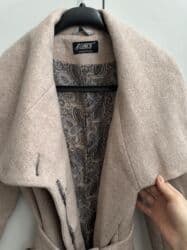 шерстяные кофты женские больших размеров: Пальто женское, шерстяное. Производство Россия. Приталенное, на — 7