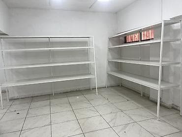 в мебельный цех: Металлические торговые полки, белые - Конструкция: каркас из металла — 2