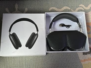 наушники для водителя: Беспроводные накладные наушники (черные) с кейсом-чехлом — 1
