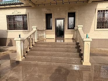 строим баню: Лестница из гранита, мрамора Для дома, Форма лестницы: Прямая — 6