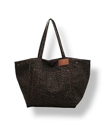 шоппер это: Сумка-тоут с леопардовым принтом - Вместительная форма с широким — 2