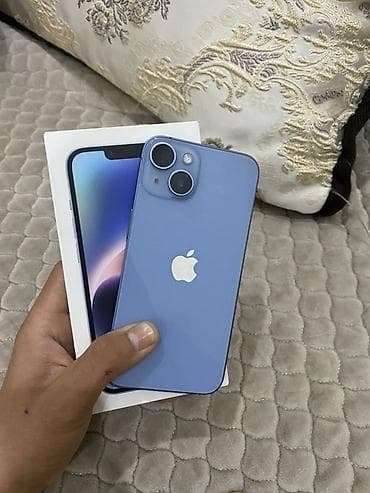 кнопочный айфон 14: IPhone 14, Б/у, 128 ГБ, Голубой, Коробка, 83 % — 1
