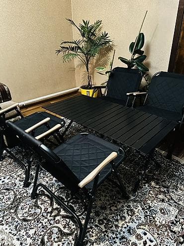 стол со стульями для гостинной: Комплект складной мебели для дома, дачи и кемпинга: стол + 4 кресла — 2