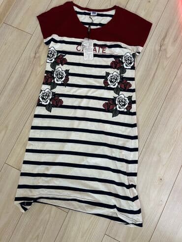 национальные украшения бишкек: Повседневное платье, Турция, Лето, Длинная модель, Хлопок, Прямое, L, M — 2