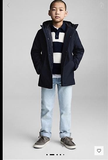 аляска детская: Детская парка с капюшоном, темно‑синяя на 7 лет мальчику - Модель — 1