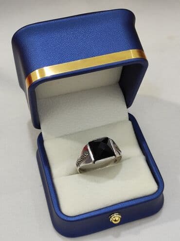 где можно купить обручальные кольца недорого: Кольцо, Печатка, Проба 925, Мужские, Агат, Новый — 5