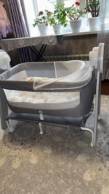 металлические машины: Люлька, Б/у, Колыбель, ДСП, цвет - Серый, Самовывоз — 5