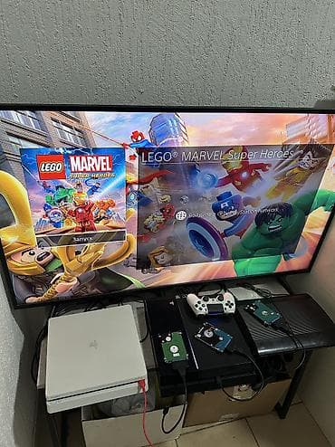 PS4 (Sony PlayStation 4): 🎮 PS4 Slim- 10 игр (прошитая) в хорошем состоянии ✅ Внутри — 10