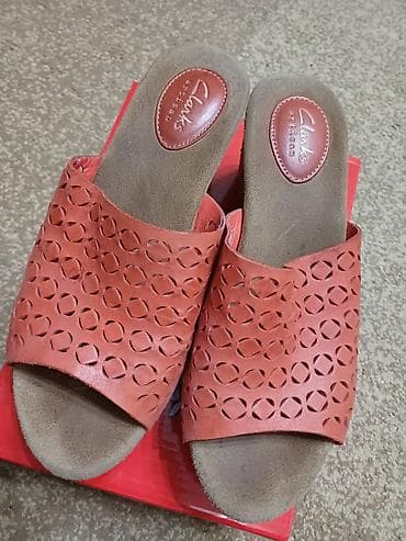 кожан: Босоножки, 37, 37.5, 38, Clarks, Б/у, цвет - Оранжевый — 4