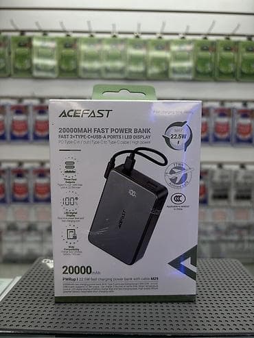usb 3: ACEFAST PWRUp M29 — внешний аккумулятор 20000 мА·ч с быстрой зарядкой — 1