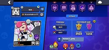 Свадебные платья и аксессуары: Игровой аккаунт Brawl Stars - Трофеи: 62 748 - Путь к славе: значок I — 3