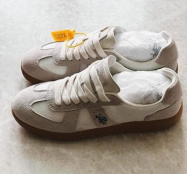 Мужская обувь: Продам новые кроссовки U.S. Polo 👟Оригинал. Сетчатые городские белые — 1