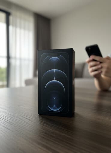 iphone xs max 256 бишкек цена: IPhone 12 Pro Max, Колдонулган, 128 ГБ, Pacific Blue, Куту — 1