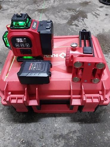 Лазерный уровень 4 D KEN Луч зелёный 16 лучей Работает от