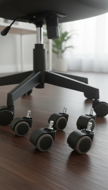 колесики для перемещения мебели: Колесики для офисного кресла - Материал: прочный пластик с — 1