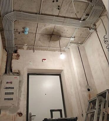 цены на электромонтажные работы в бишкеке: Электромонтаж любой сложности. Прайс лист: прокладка кабеля; — 2