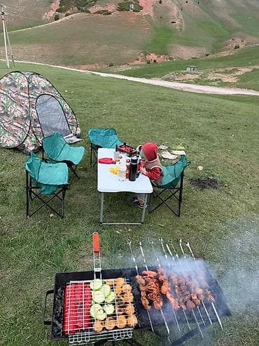 Сдается в аренду Мангал - 400 сом (решетка для гриля+ веер 100 сом)