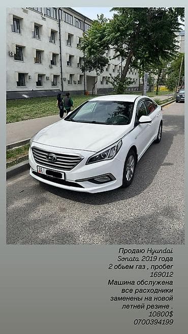 хунда: Hyundai Sonata: 2019 г., 2 л, Газ, Седан — 1