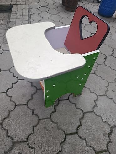 coffee table: Детский стул, ЛДСП, цвет - Зеленый — 2