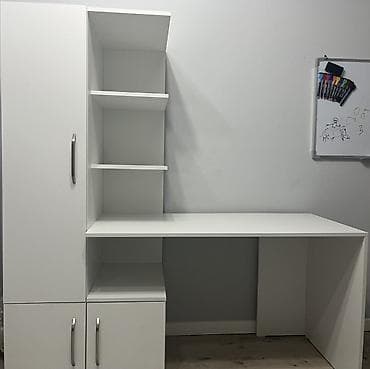 рабочий компьютерный стол: Компьютерный стол, С полками — 2