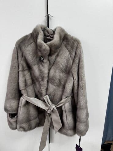 купить зимнюю мужскую обувь в бишкеке: Шуба из норки, цвет серый графит. - Классический укороченный силуэт — 7