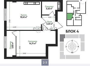 Продажа квартир: 1 комната, 40 м², 10 этаж — 2