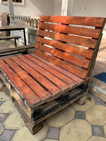 Скамейка Дерево, Со спинкой