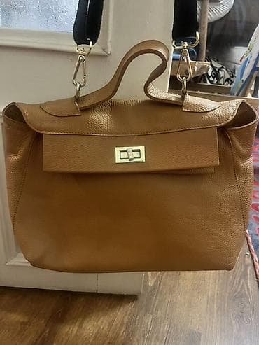 Классические сумки: Сумка женская из мягкой зернистой натуральной кожи. Италия в хорошем — 1