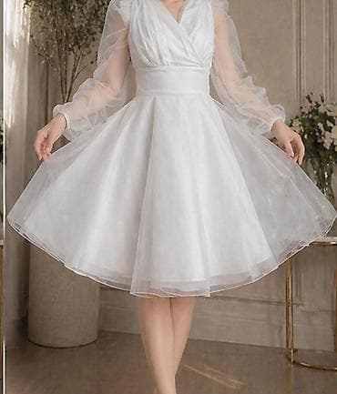 Үлпөт көйнөктөрү жана аксессуарлар: - Силуэт: расклешённое солнце-миди, подчёркнутая талия широким поясом — 3