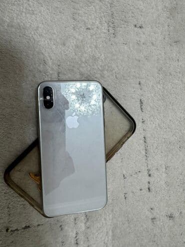 IPhone X, Б/у, 256 ГБ, Белый, Чехол, 89 %