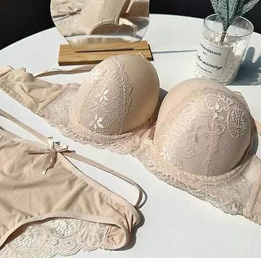 Комплект, Бюстгальтер, Микрофибра, С кружевом — 2
