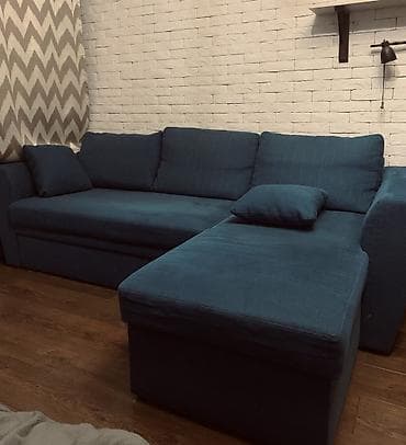 Угловой диван, С ящиками, Трехместный