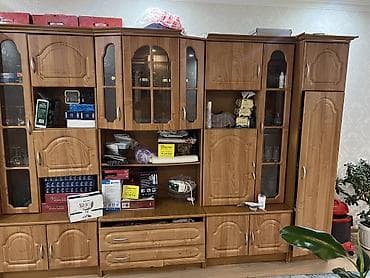 буушный шкаф: Секция мебельная «стенка» для гостиной/зала, классический дизайн под — 2