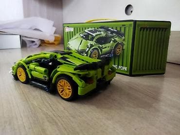 Велосипед тетиктери: Конструктор спортивного автомобиля (типа суперкара) в ярко‑зелёном — 2