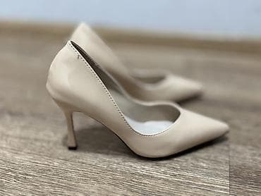 pull and beer: Лодочки-туфли на шпильке, бежевые (нюд) Идеально сочетаются с деловыми — 3