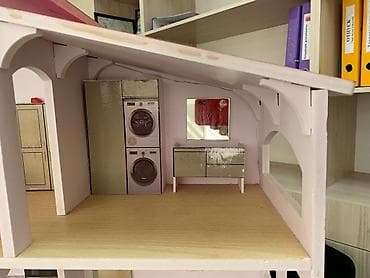 Игровые комплексы: Домик для куклы — 3‑этажный особняк с мебелью из экологически чистого — 3