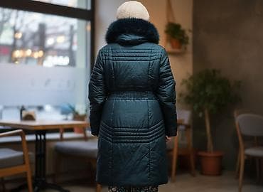 Зимнее женское пальто-дублёнка + демисезонное пальто 1) Стёганое